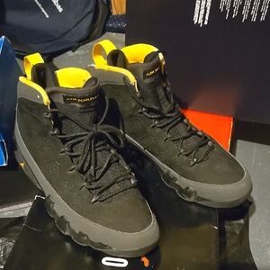 Air Jordan Black and Yellow Sneakers